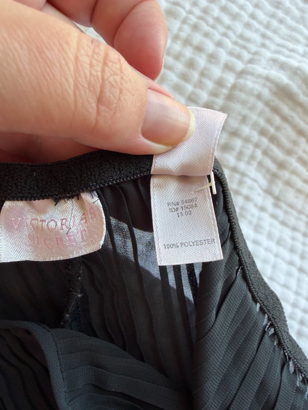 Victoria's Secret Black Sheer Pleated Wide Leg Pants Swim Cover-Up Vacation - Picture 8 of 9